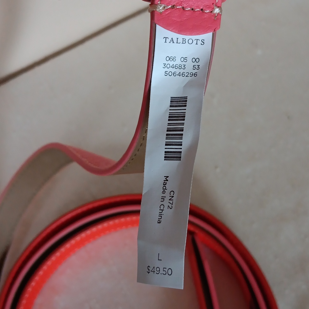 🌺Talbots Leather Belts in Pink & Orange - Picture 3 of 14